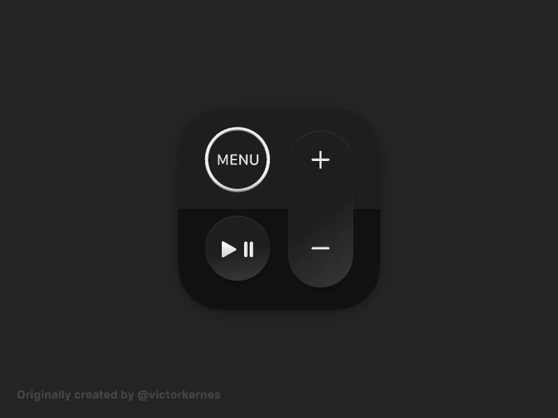 Apple TV Remote Icon for Figma and Adobe XD