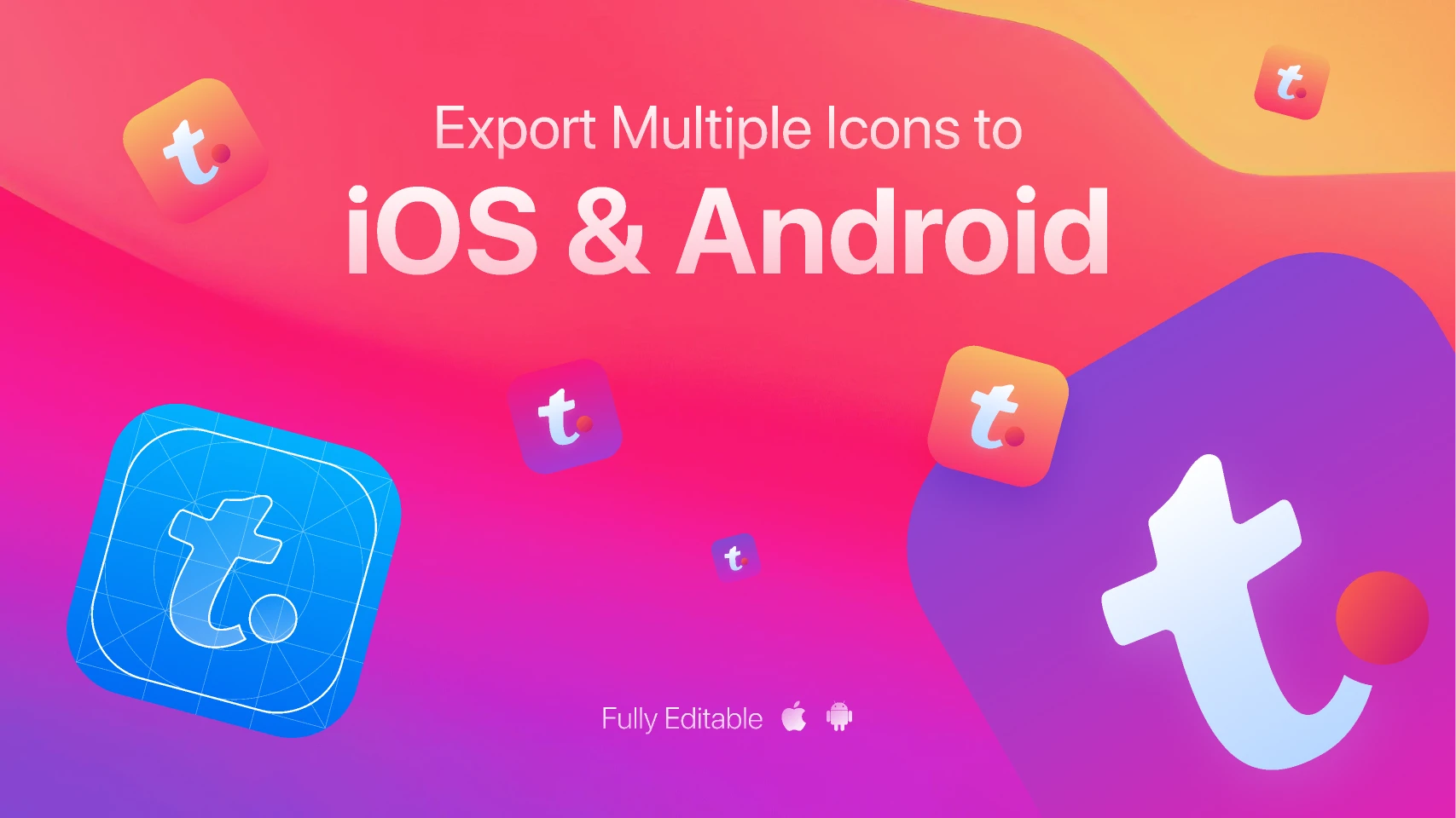 Application Icons (iOS & Android) for Figma and Adobe XD