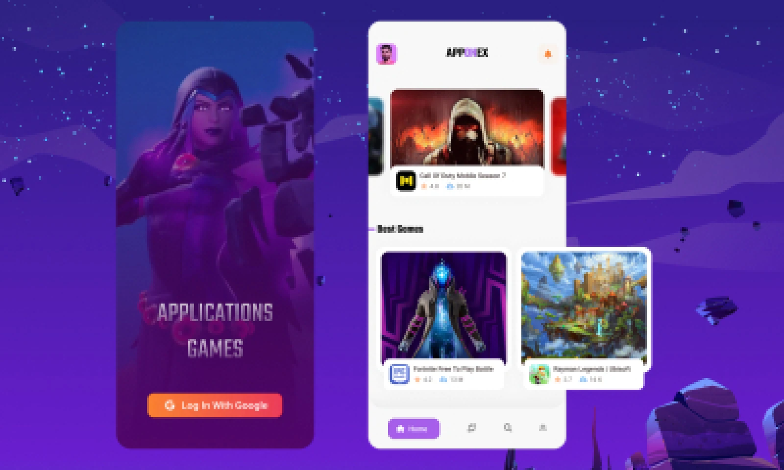 Apponex - Application And Game Store Design for Figma and Adobe XD