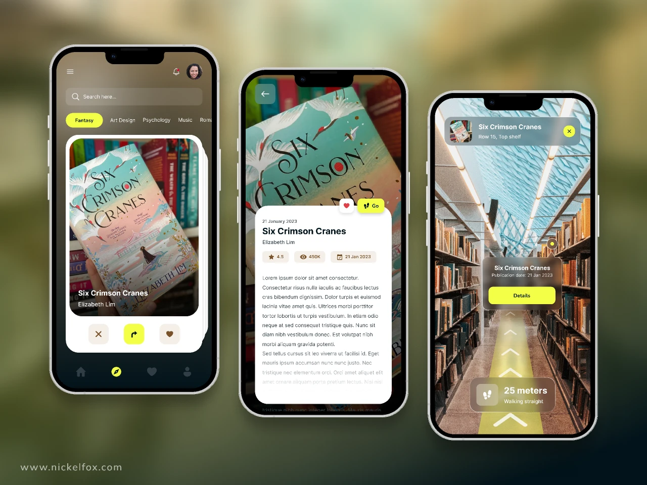 AR - Library Mobile Application for Figma and Adobe XD