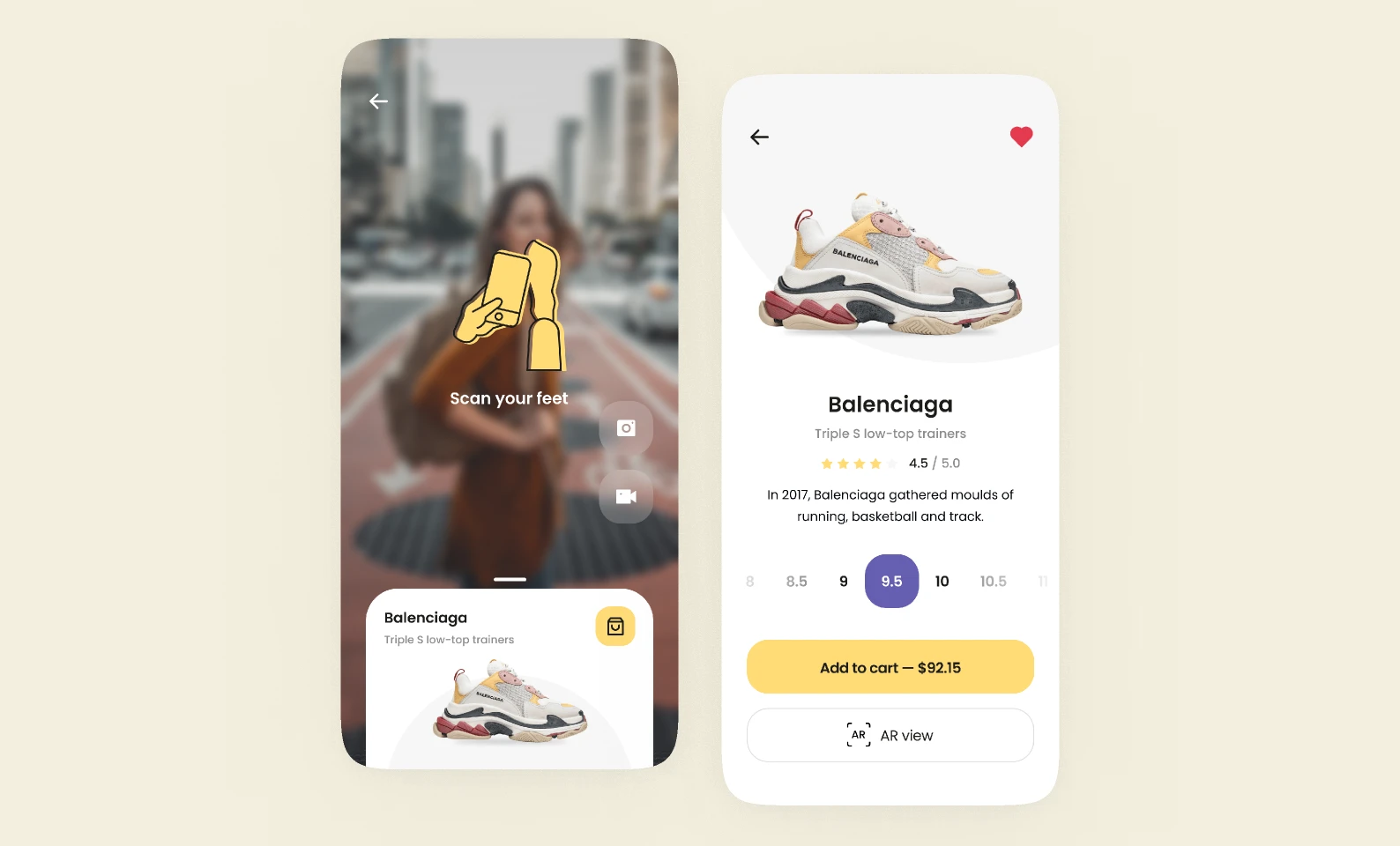 AR  Sneakers Store Concept (2019) for Figma and Adobe XD