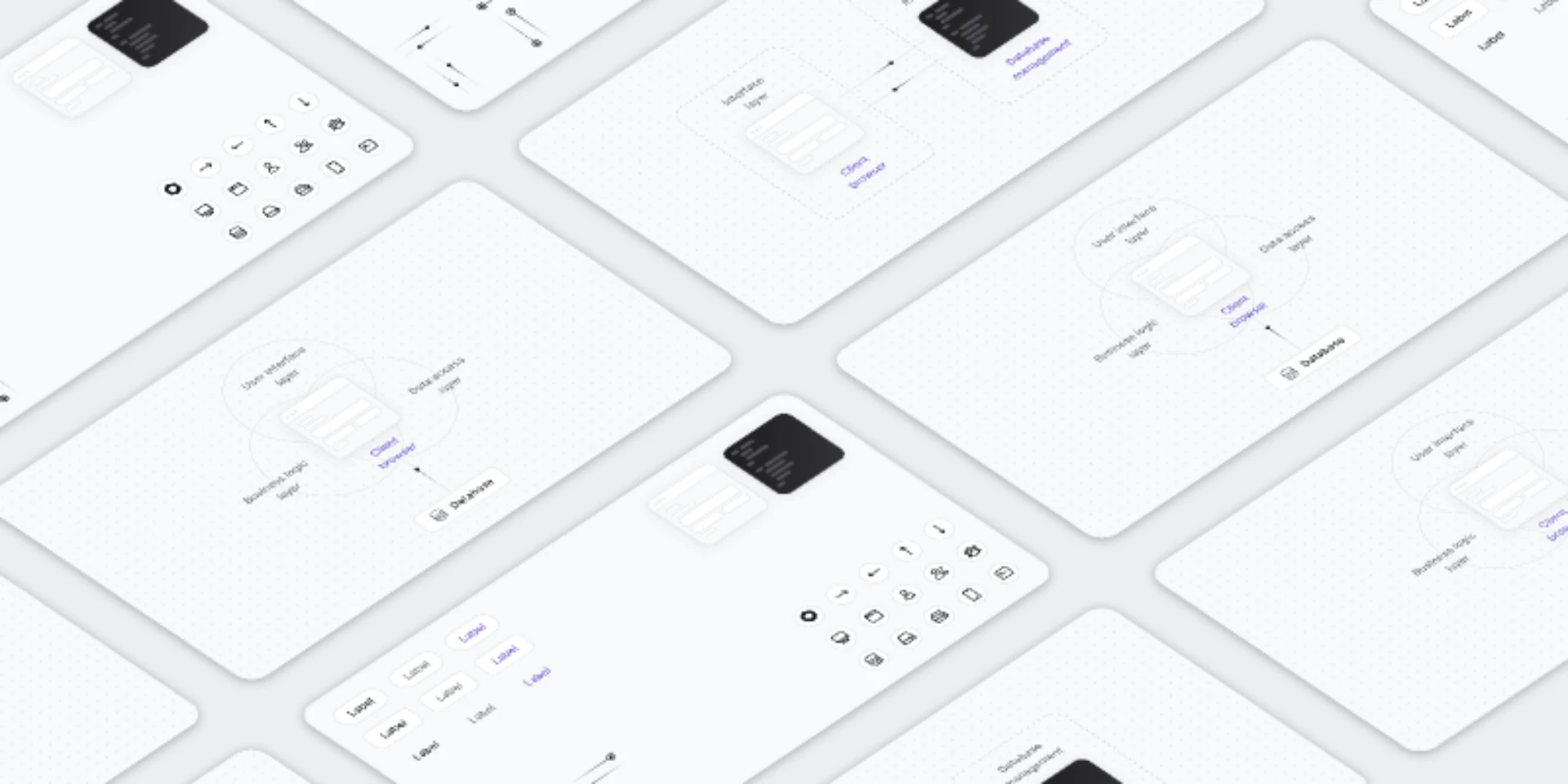 Architectural diagram templates for Figma and Adobe XD