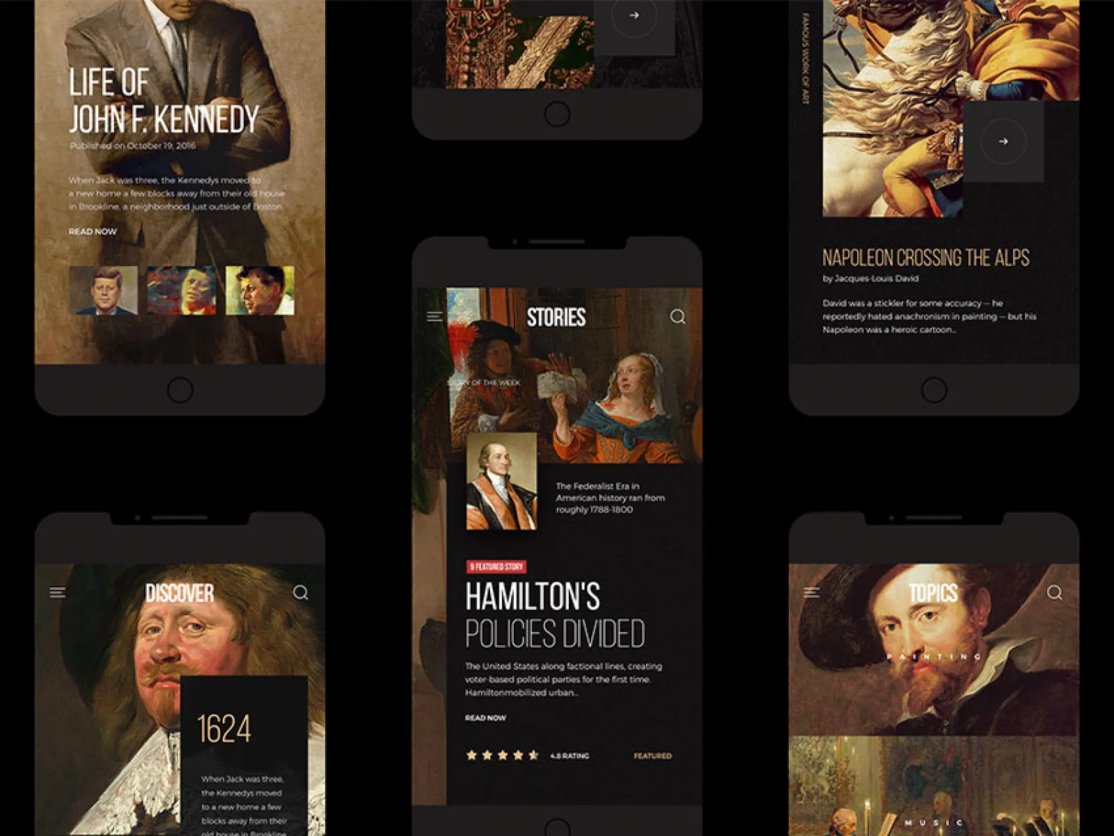 Art History Mobile App  - Free Figma Template
