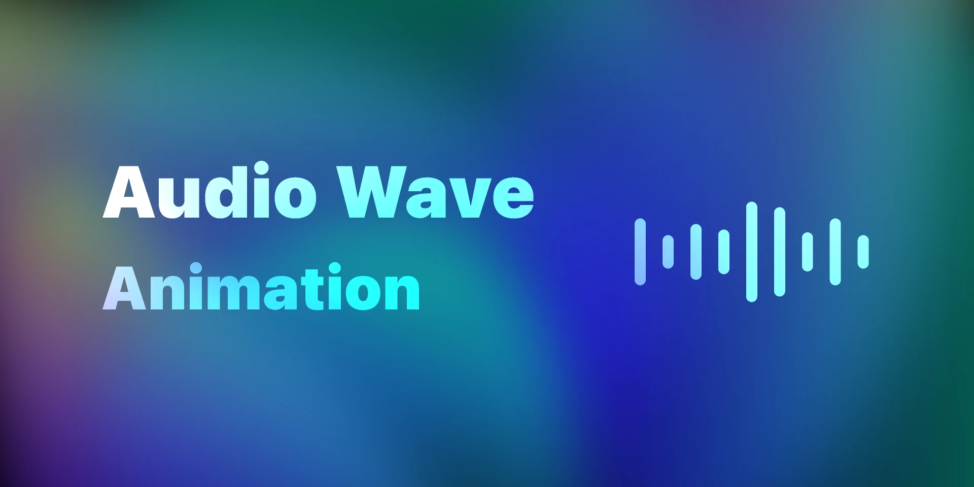 Audio wave Animation for Figma and Adobe XD