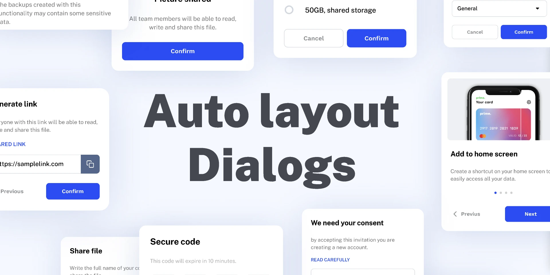 Auto Layout Dialog for Figma and Adobe XD
