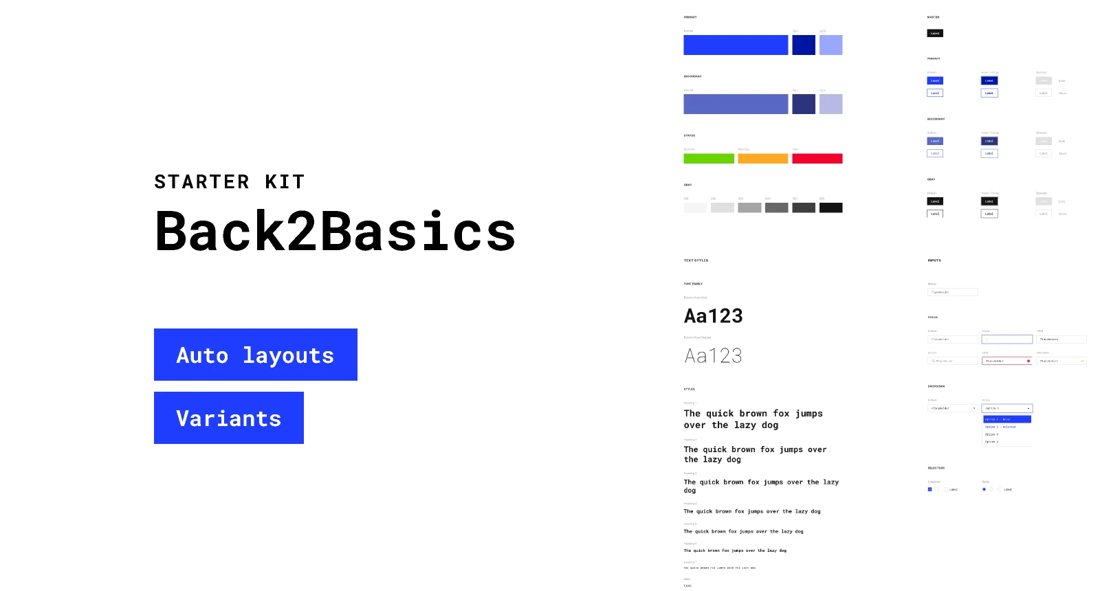 Back2Basics - Starter Kit for Figma and Adobe XD
