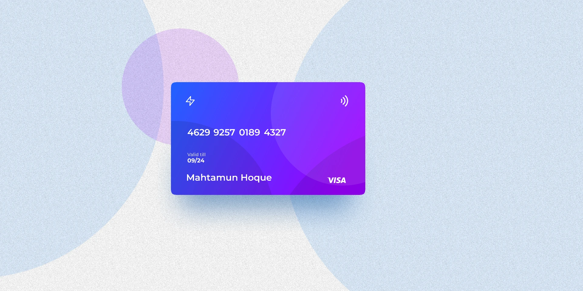 Bank Card Design for Figma and Adobe XD