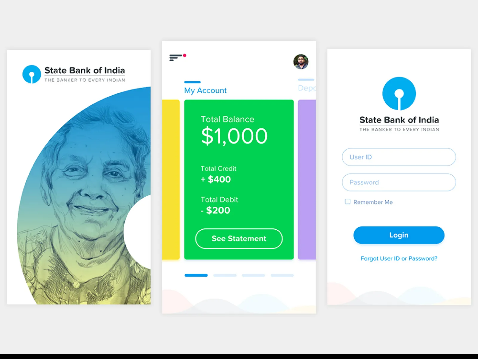 Banking App Concept UI Kit  - Free Figma Template