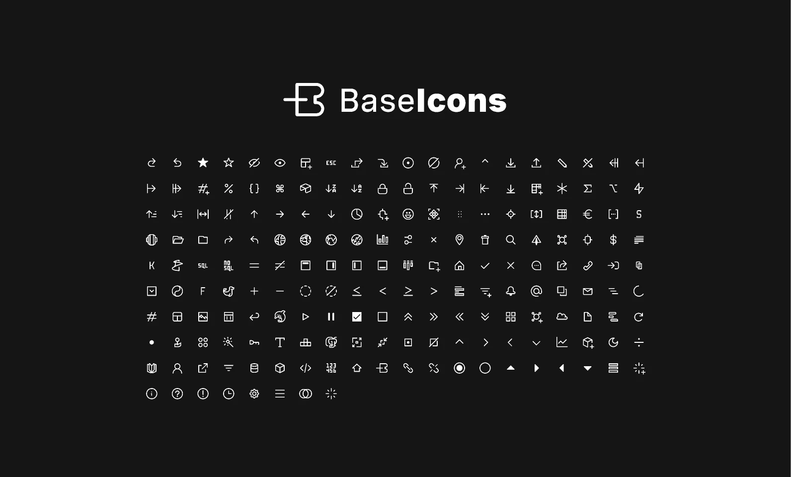 BaseIcons Icon Set for Figma and Adobe XD