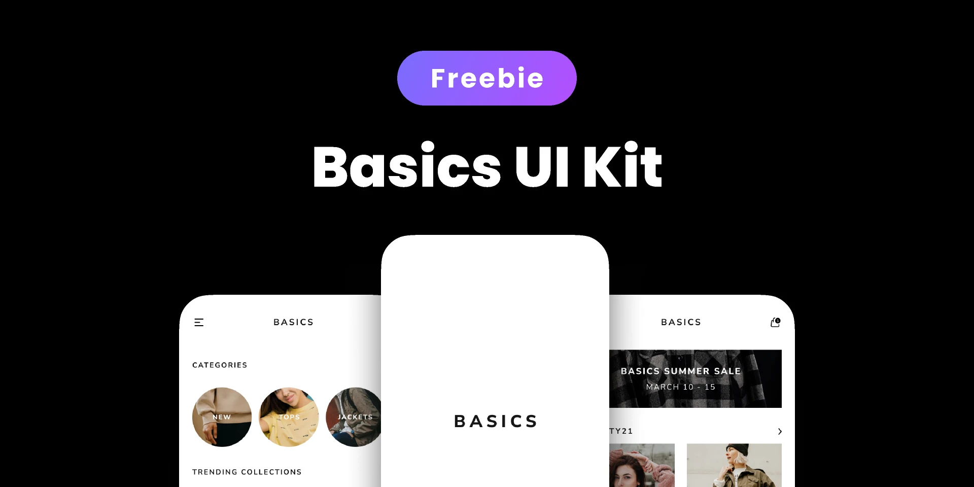 Basics - Ecommerce UI Kit for Figma and Adobe XD