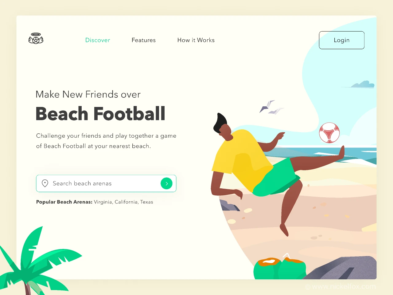 Beach Football for Figma and Adobe XD