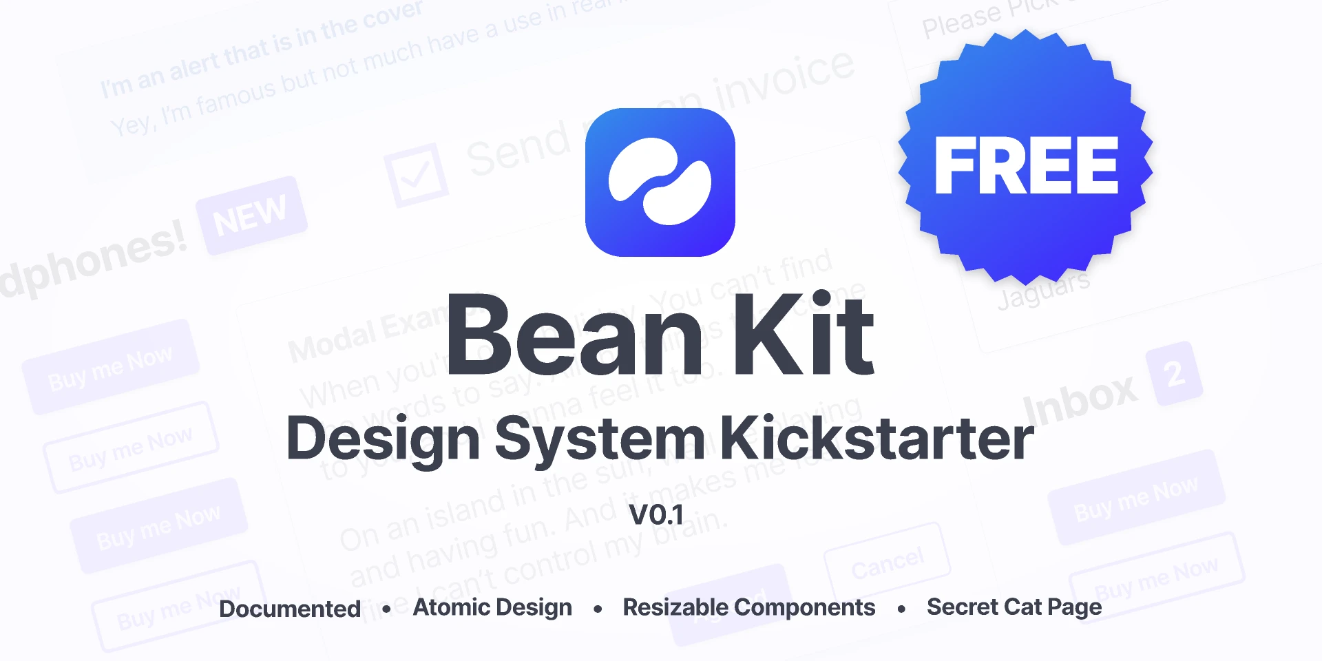 Bean UI Kit for Figma and Adobe XD