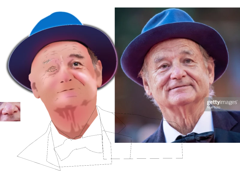 Bill Murray portrait - Jan 29 2021 for Figma and Adobe XD