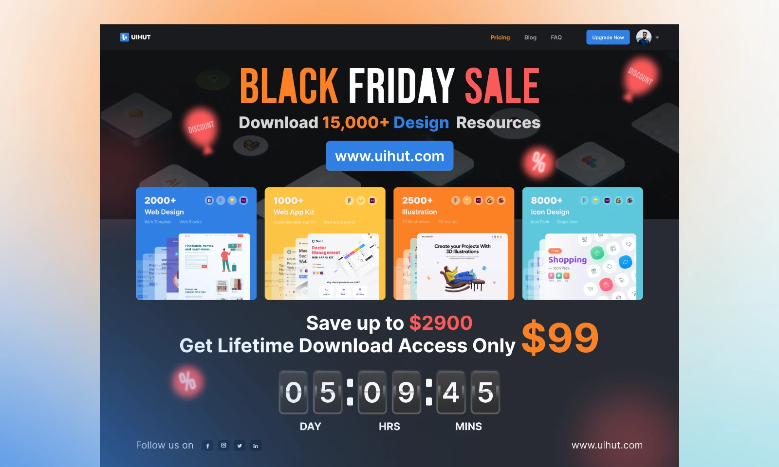 Black Friday UIHUT Deal for Figma and Adobe XD