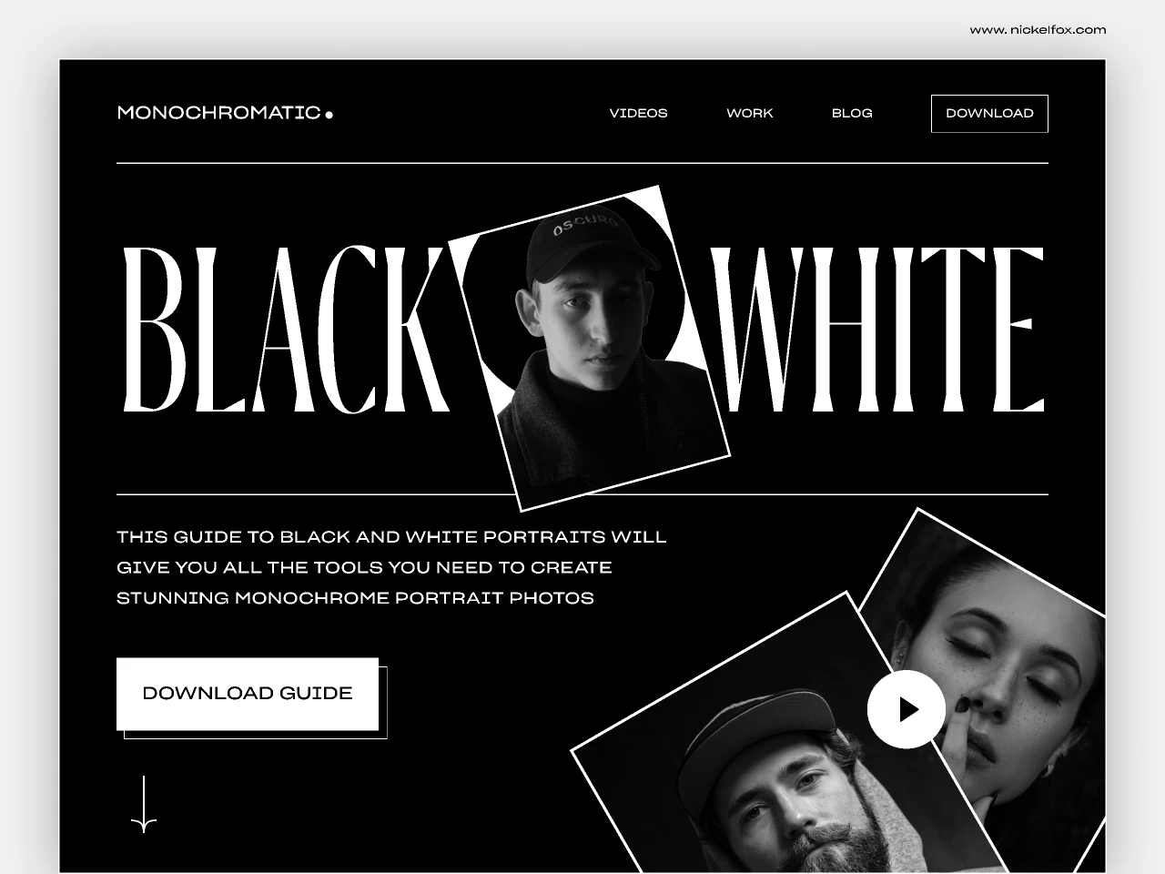 Black & White Photography for Figma and Adobe XD