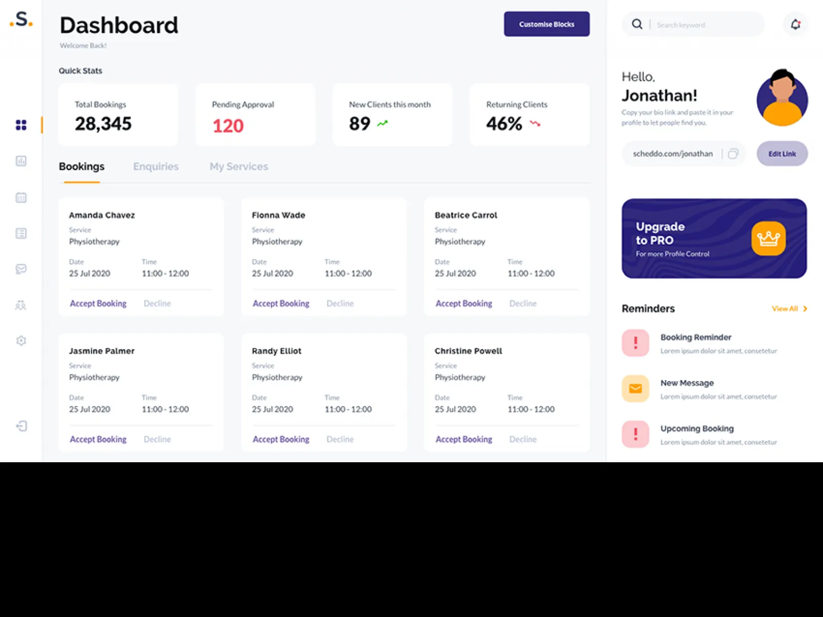 Booking Management UI kit  - Free Figma Template