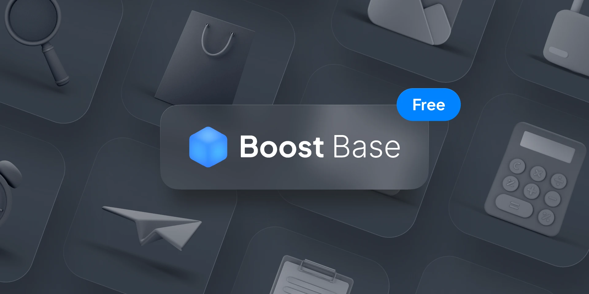 Boost Base 3D Icons Set for Figma and Adobe XD