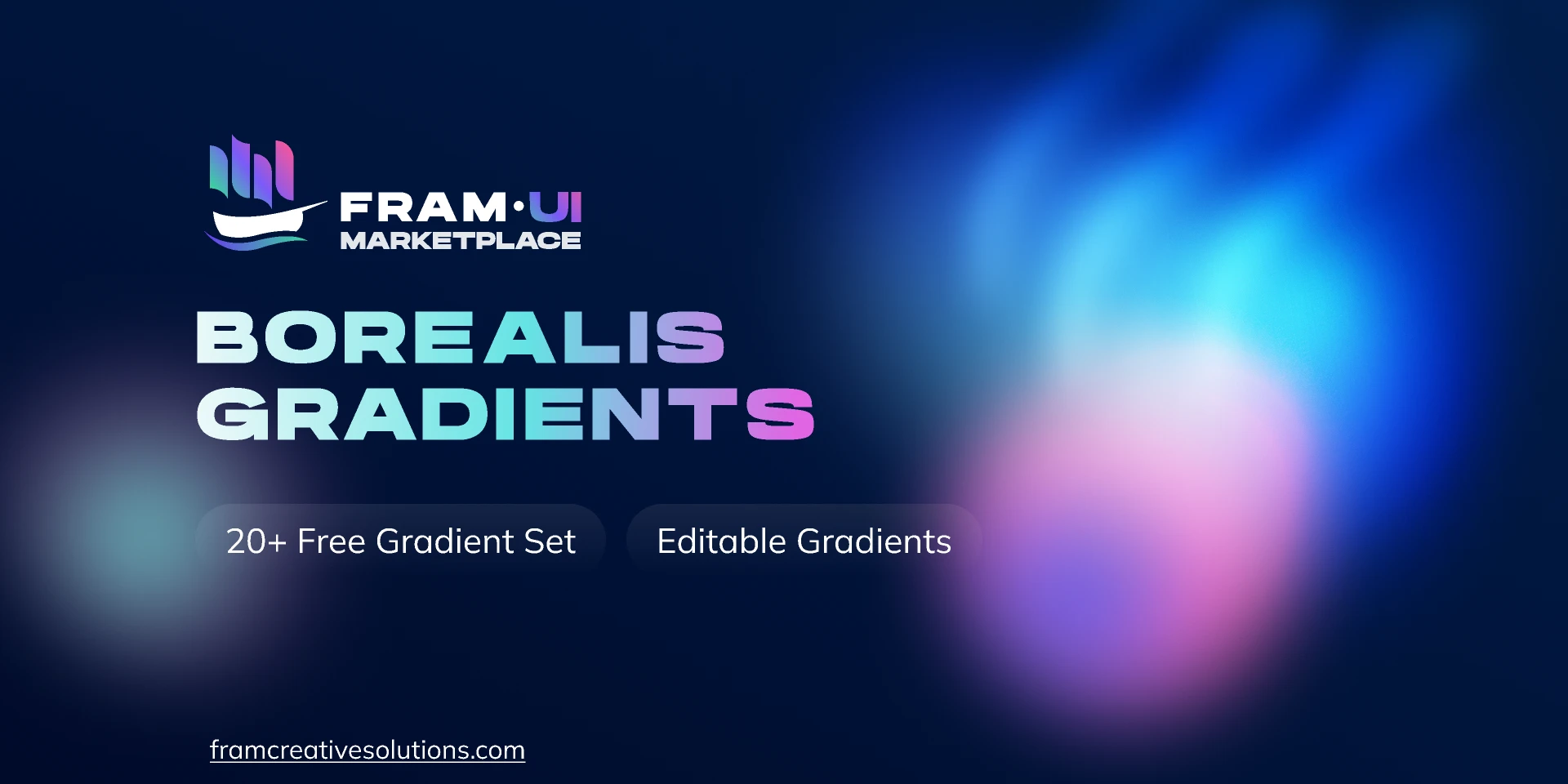 Borealis Themed Editable Gradients - Free Pack for Figma and Adobe XD