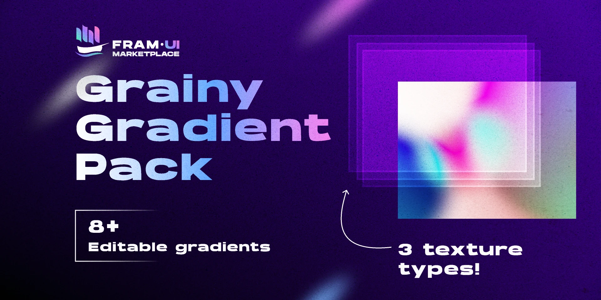 Borealis Themed Editable Grainy Gradients - Free Pack for Figma and Adobe XD
