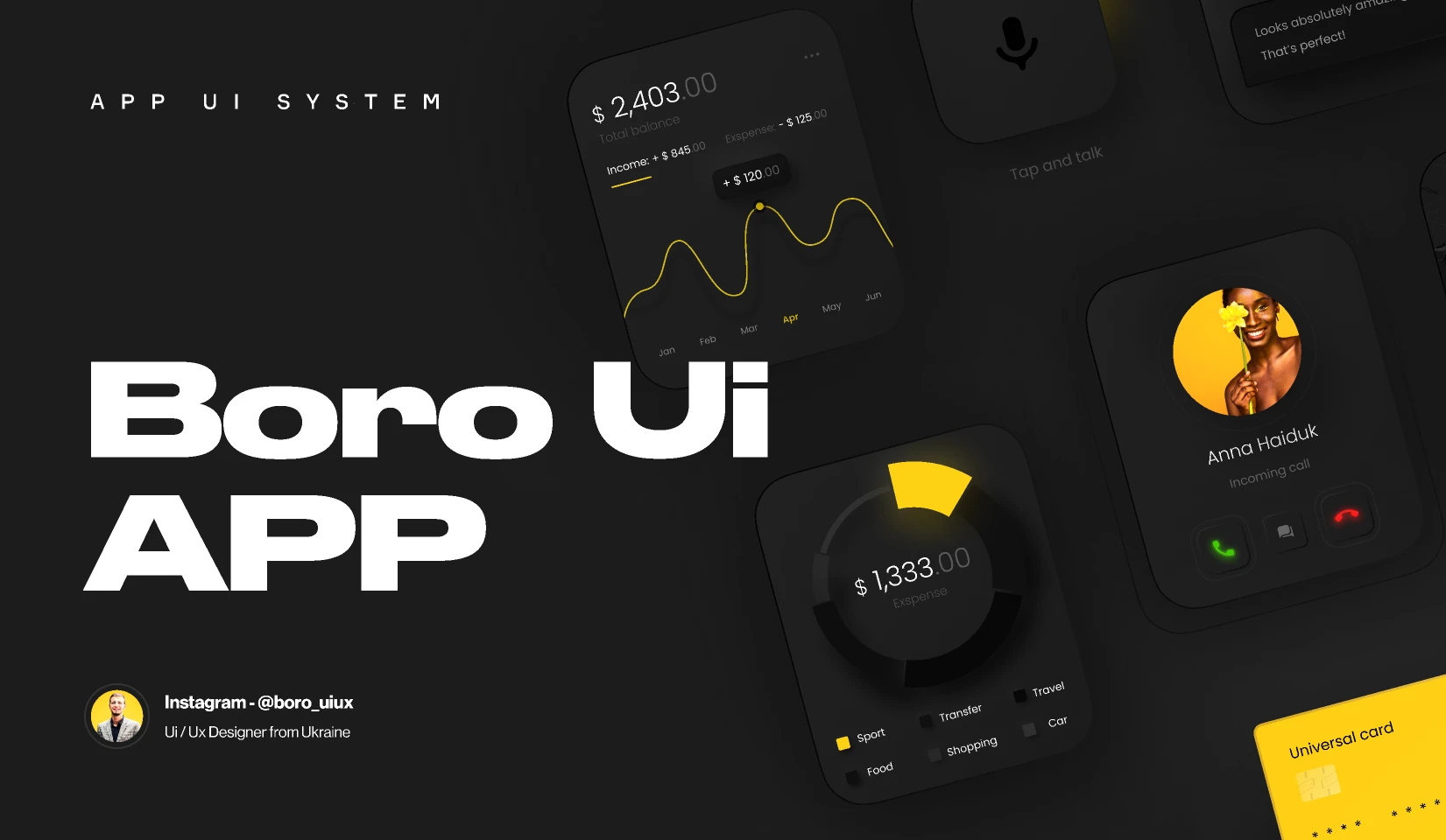 Boro UI for Apple Watch apps for Figma and Adobe XD