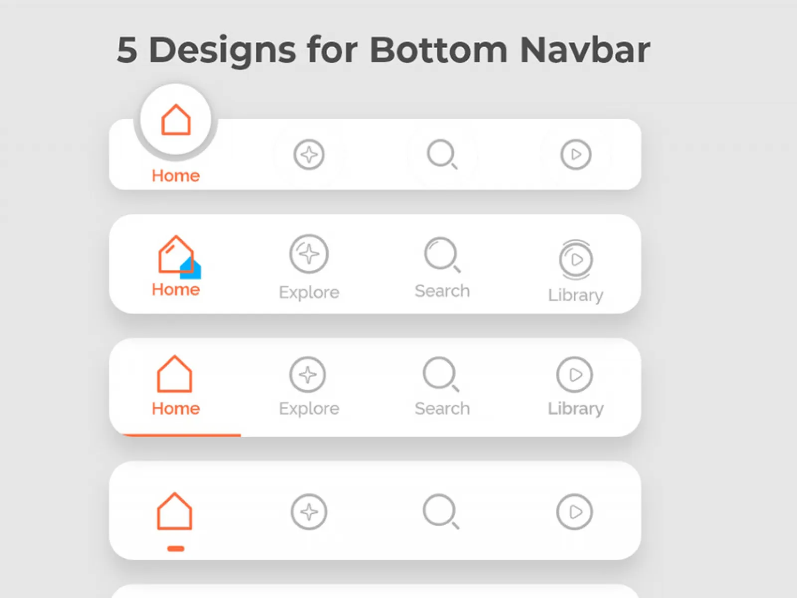 Bottom Navbar UI Design  - Free Figma Template