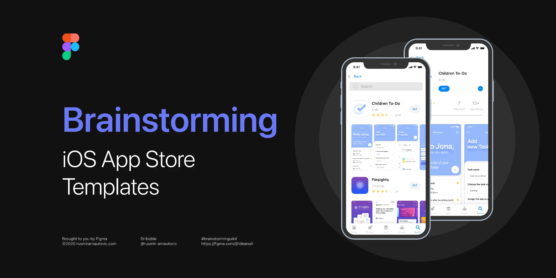 Brainstorming App Store Templates for Figma and Adobe XD