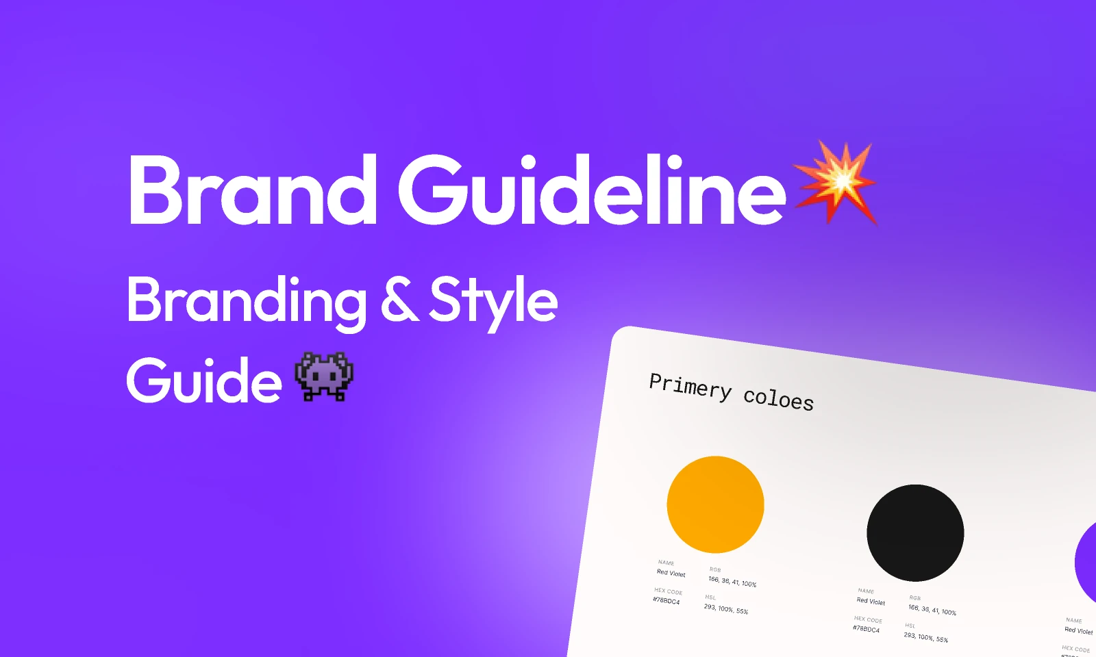 Brand Guideline - Branding & Style Guide  for Figma and Adobe XD