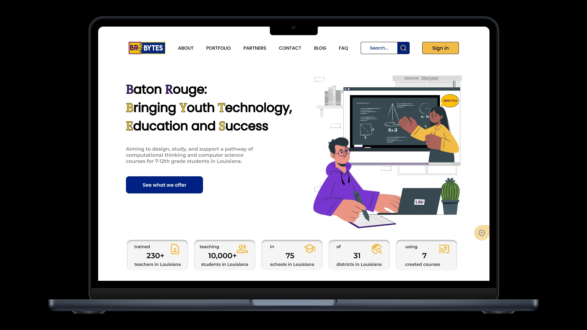 BRBytes website for Figma and Adobe XD