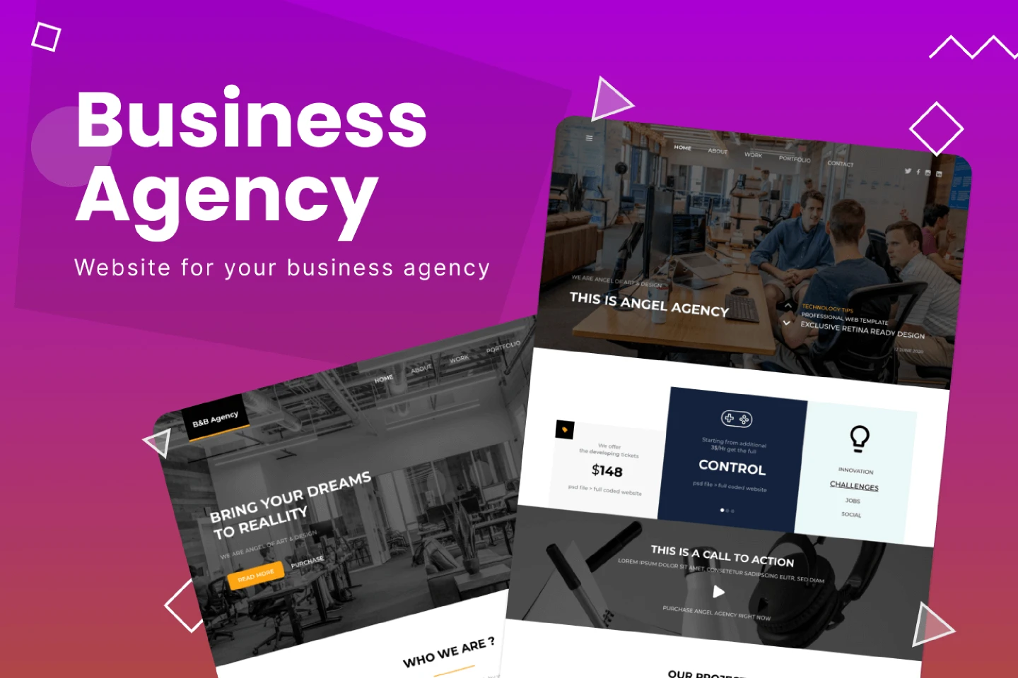 Business Agency web kit for Figma and Adobe XD