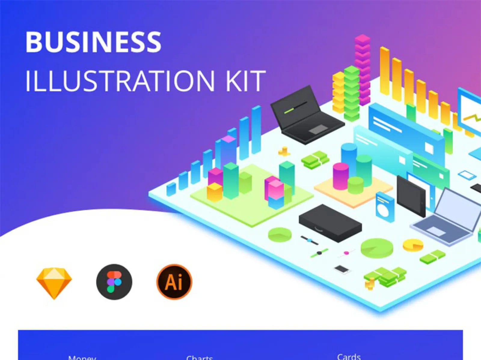 Business Illustration UI Kit  - Free Figma Template