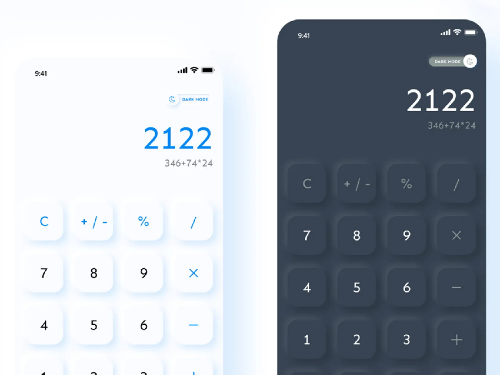 Calculator App UI Design  - Free Figma Template