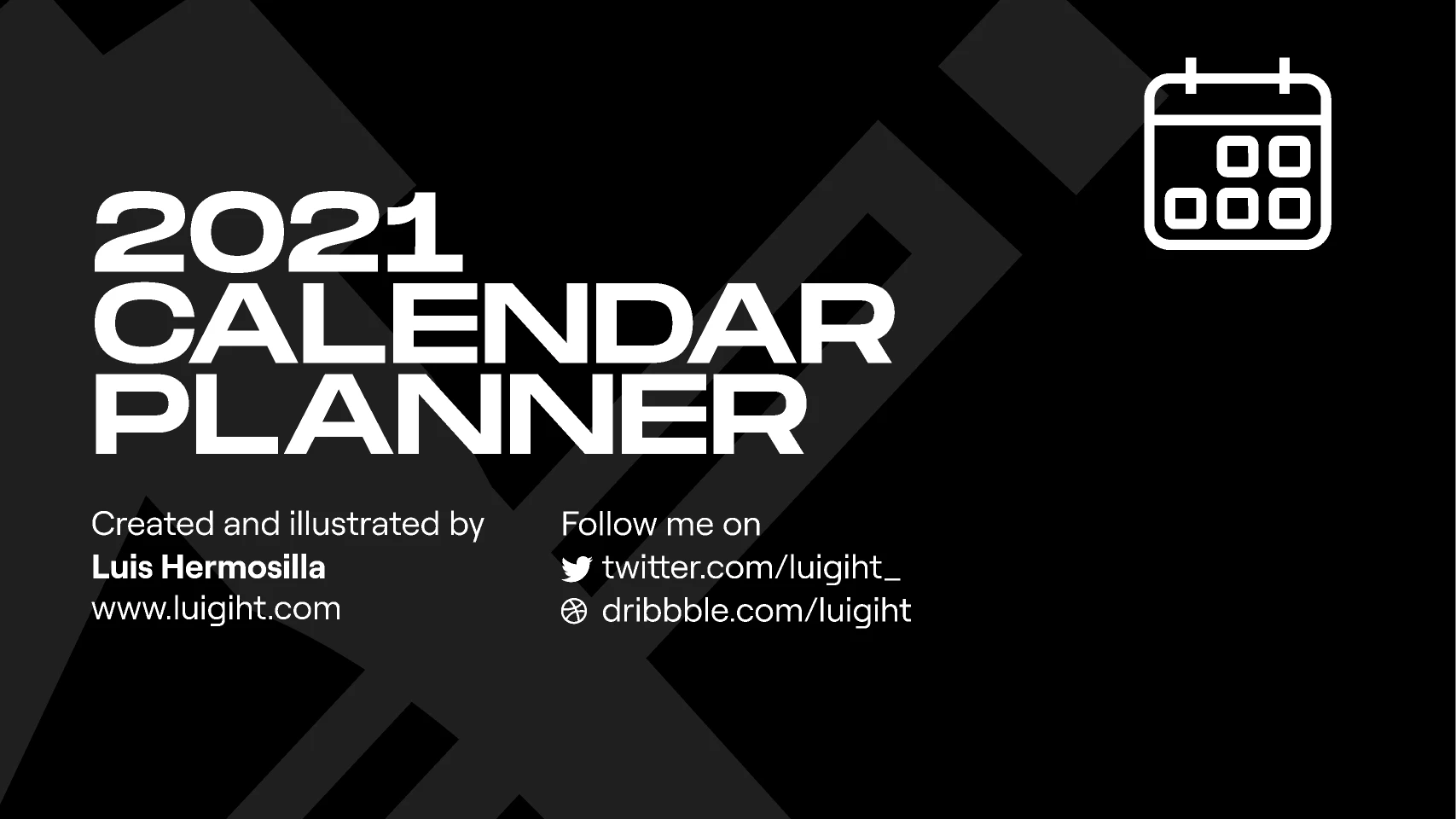 Calendar Planner for Figma and Adobe XD