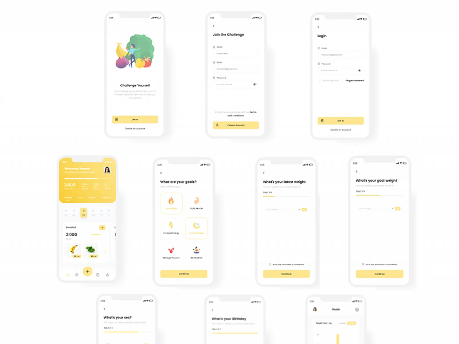 Calorie Counter App UI  - Free Figma Template