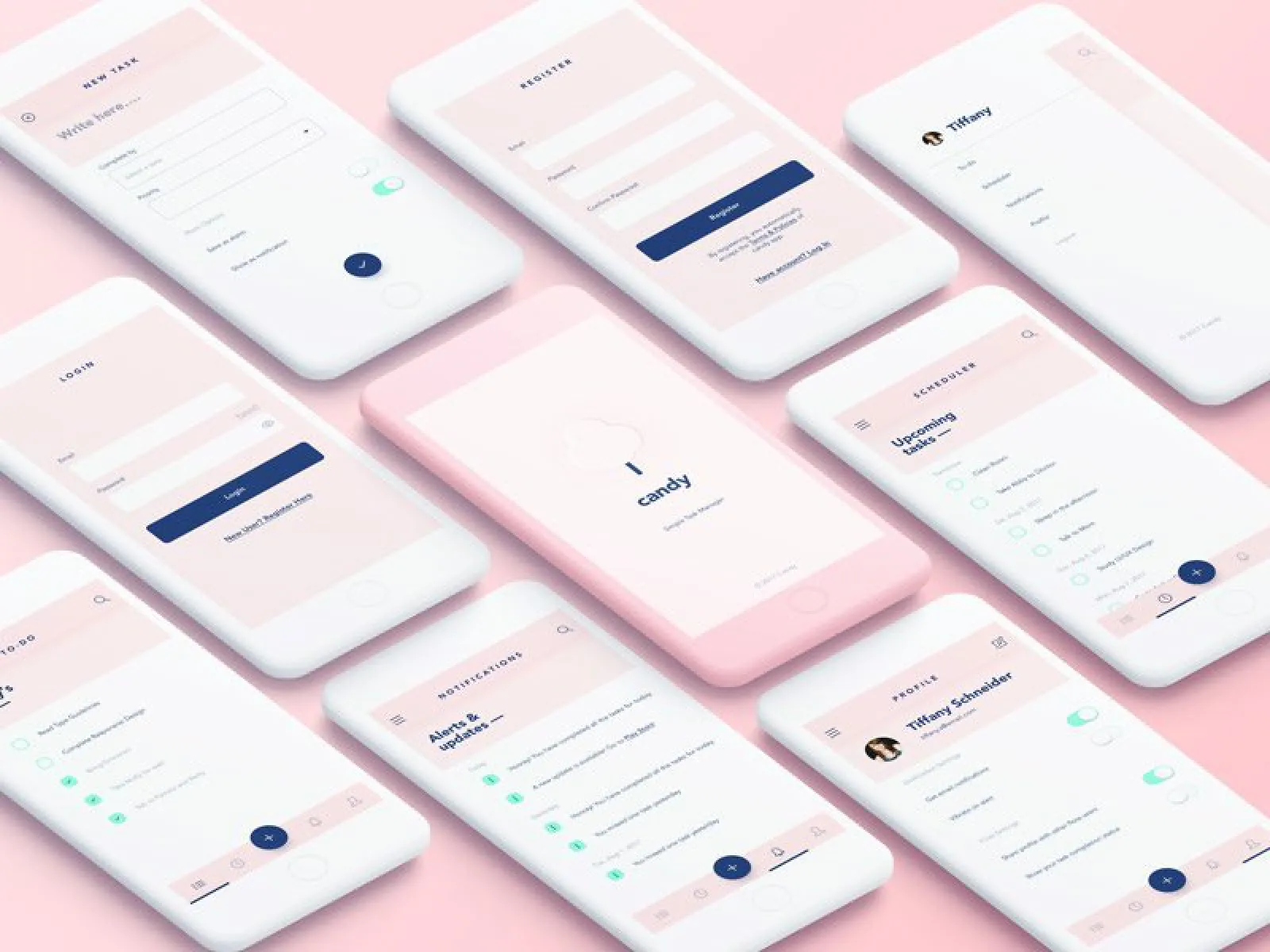 Candy Free App Design UI Kit  - Free Figma Template