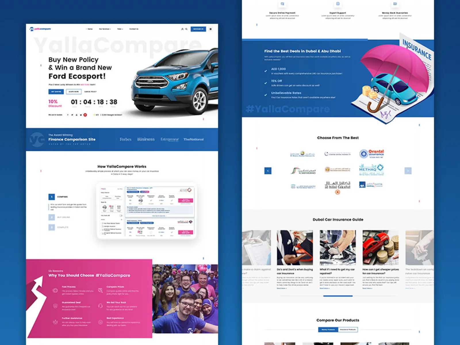Car Insurance Web Design  - Free Figma Template