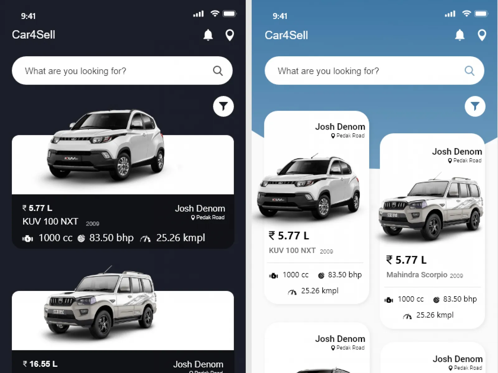 Car Sell & Buy App Design  - Free Figma Template