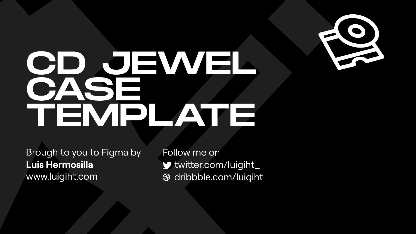 CD Jewel Case Template for Figma and Adobe XD