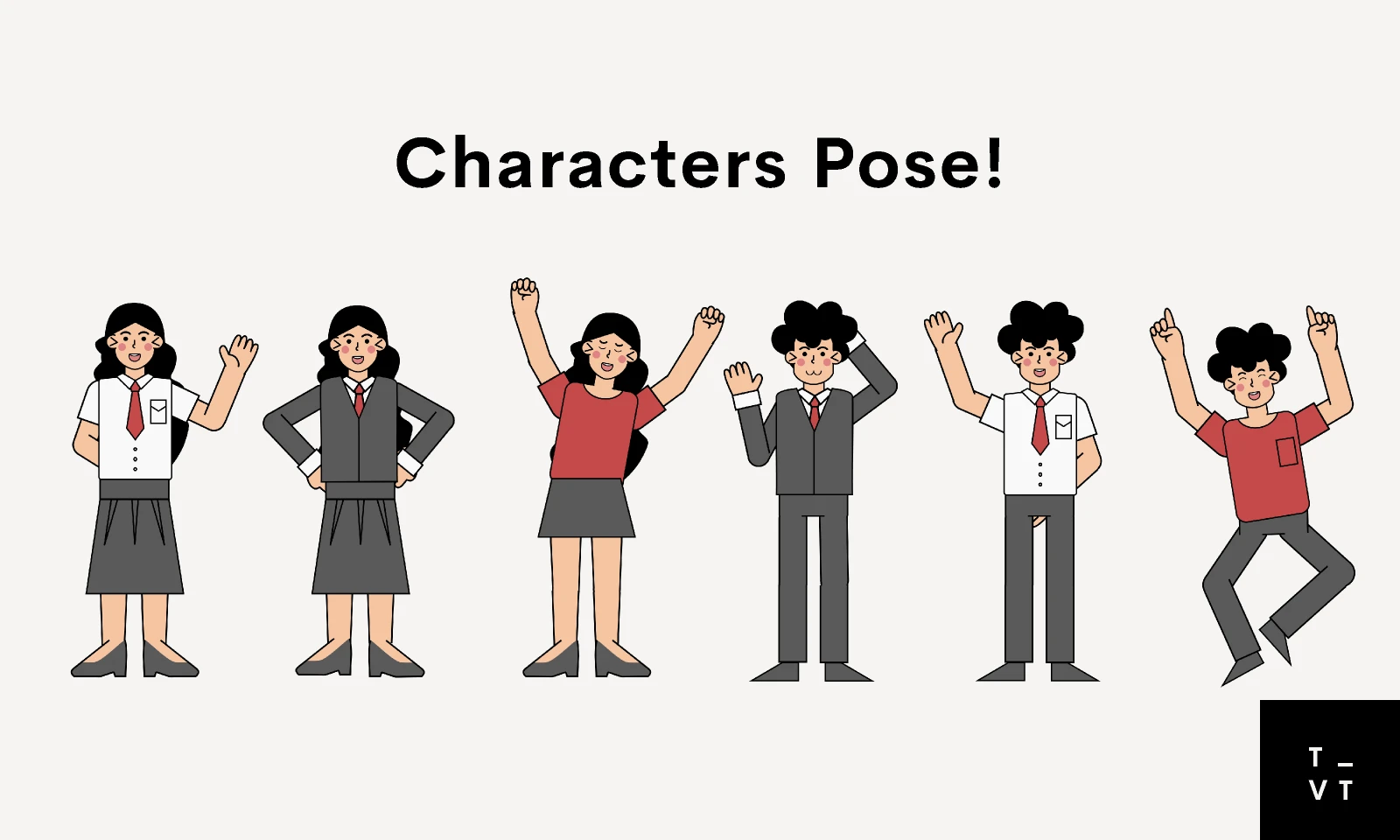 Characters Pose for Figma and Adobe XD
