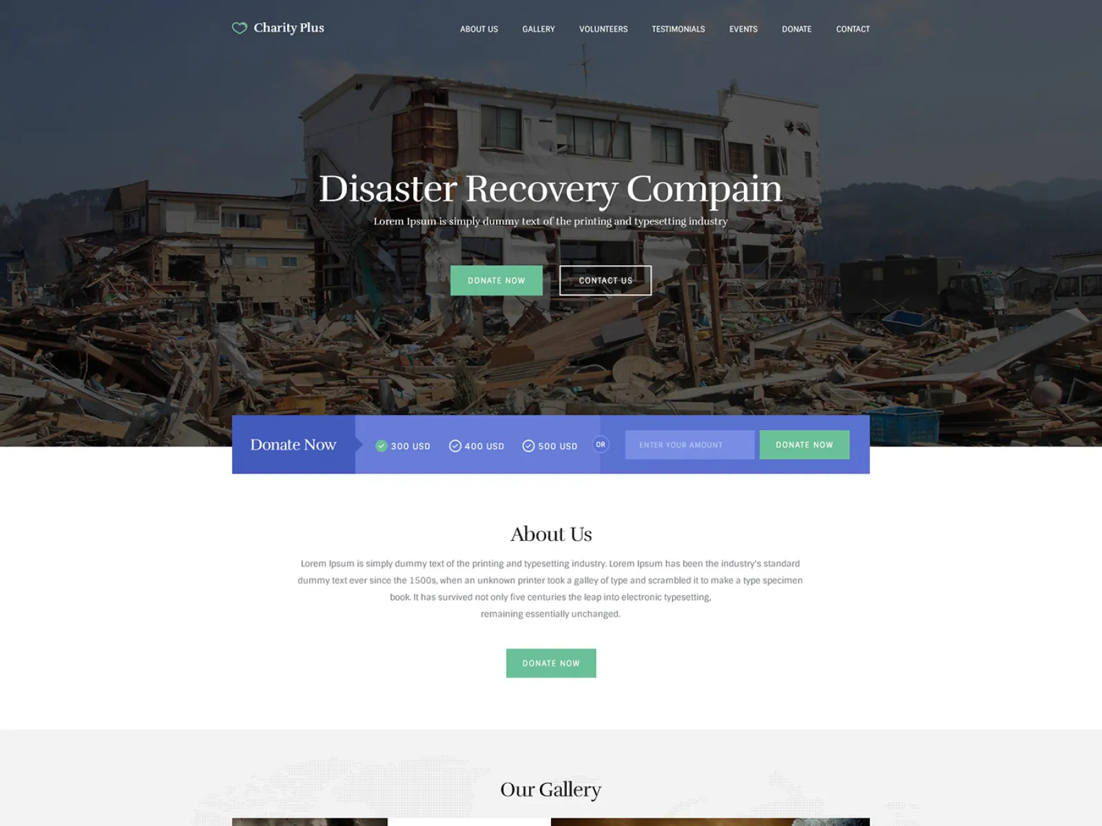 Charity Free Web Template  - Free Figma Template
