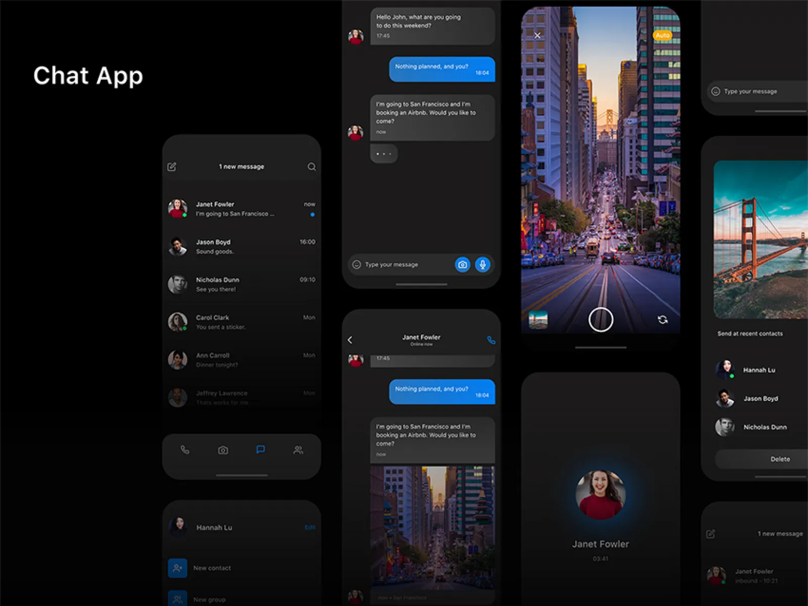 Chat App UI Design  - Free Figma Template