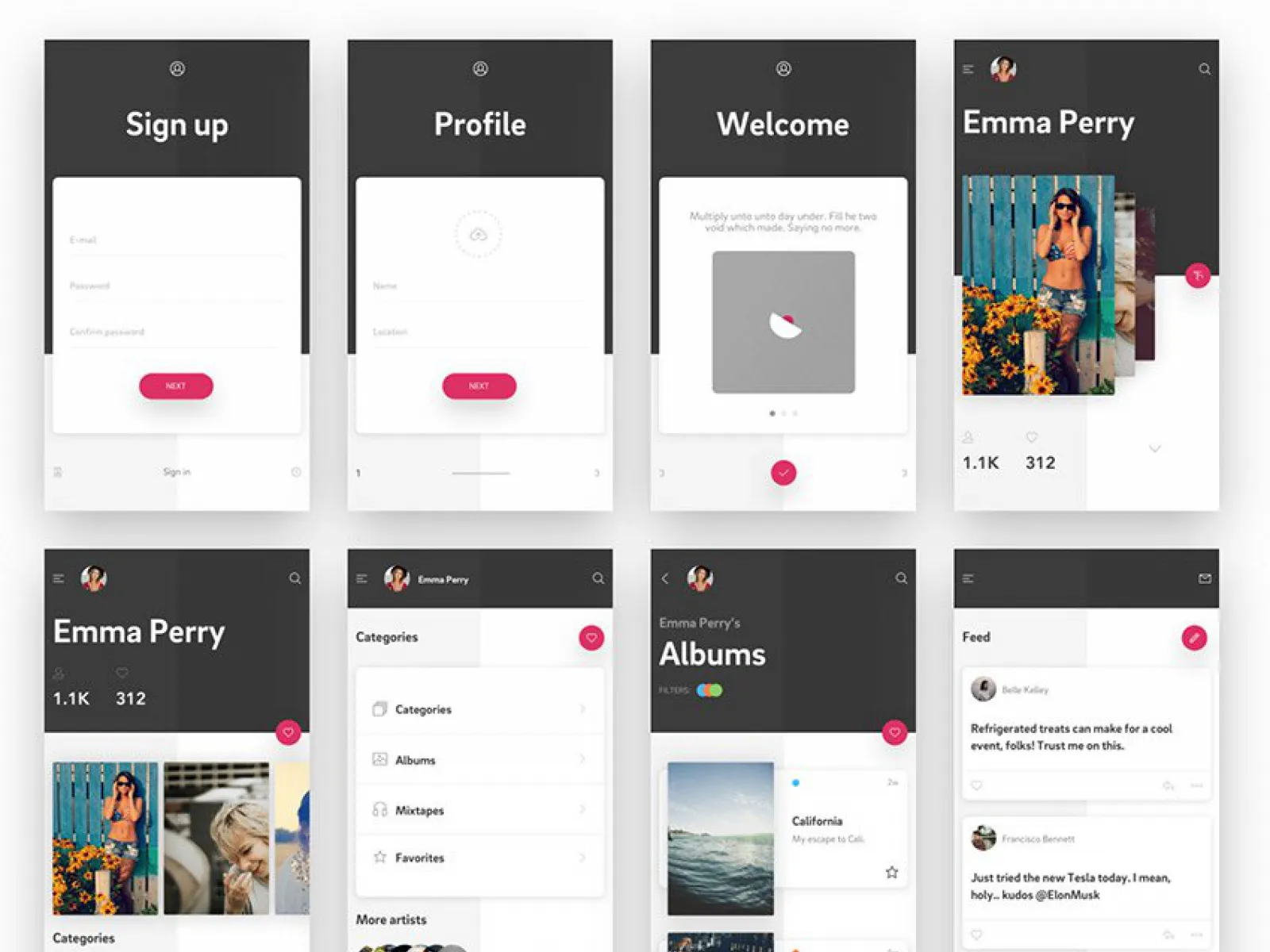 Cherise Free App Design  - Free Figma Template