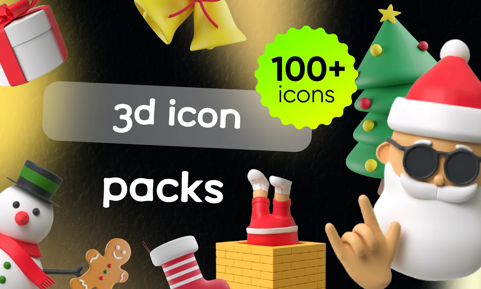 Christmas 3D icons FREE for Figma and Adobe XD