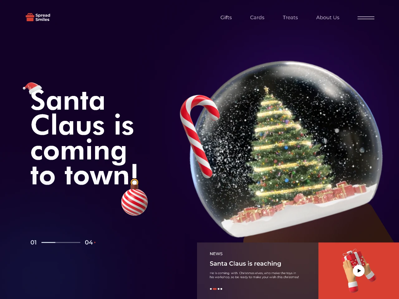 Christmas Gifting Landing Page for Figma and Adobe XD