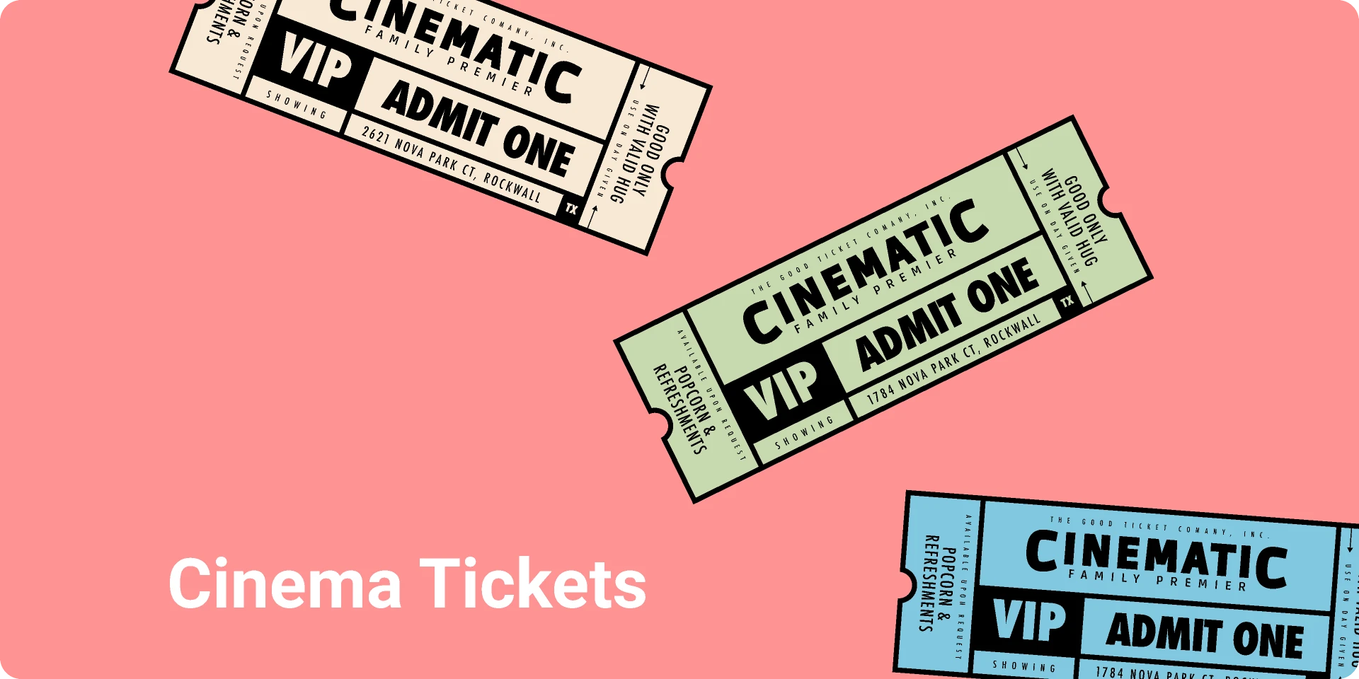 Cinema Tickets for Figma and Adobe XD