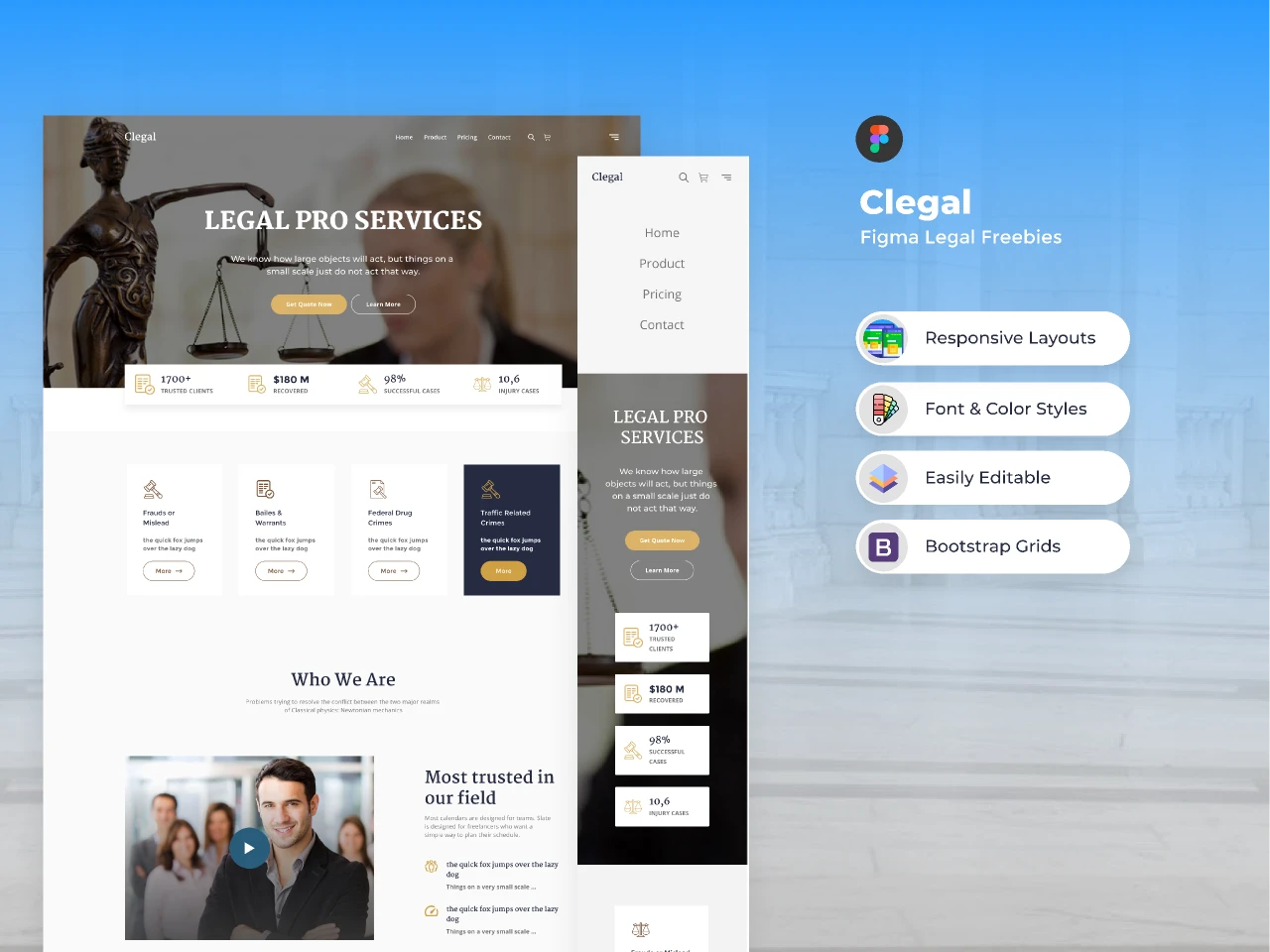 Clegal - Figma Legal Freebies for Figma and Adobe XD