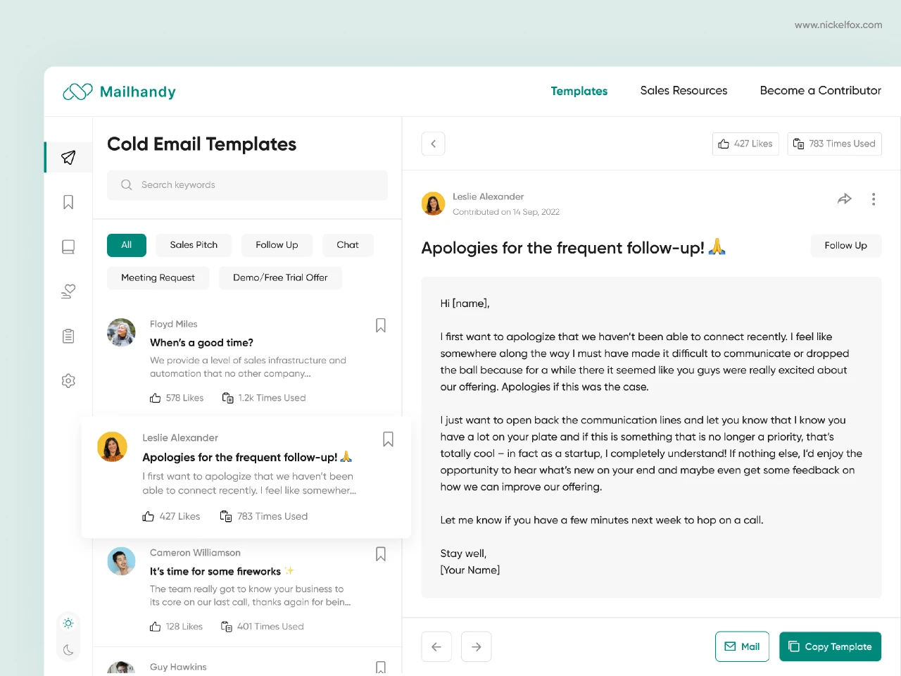 Cold Email Templates for Figma and Adobe XD