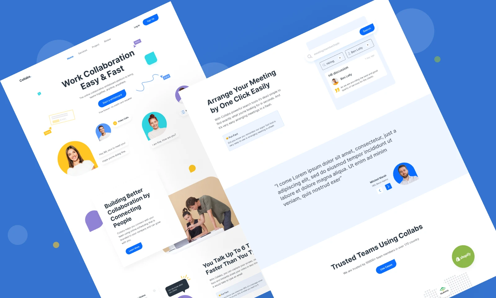 Collabs Team Collaboration Website for Figma and Adobe XD