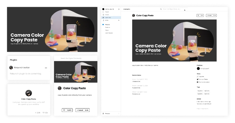 Color Copy Paste Promotional for Figma and Adobe XD