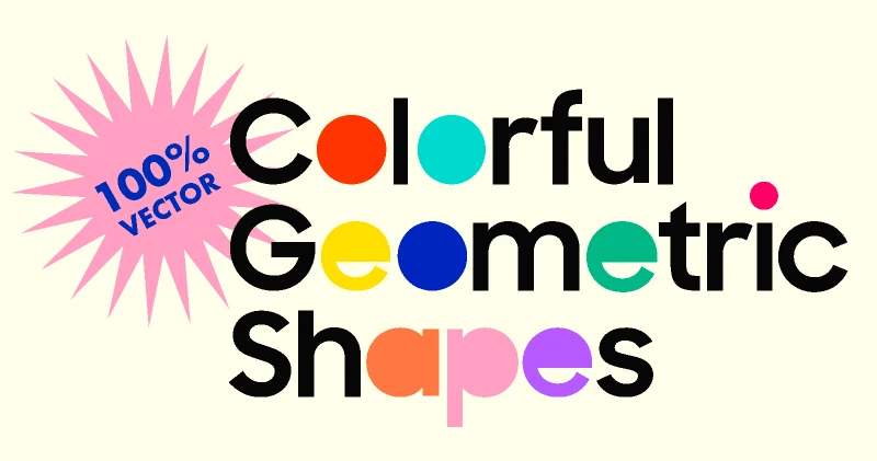 Colorful Geometric Shapes for Figma and Adobe XD