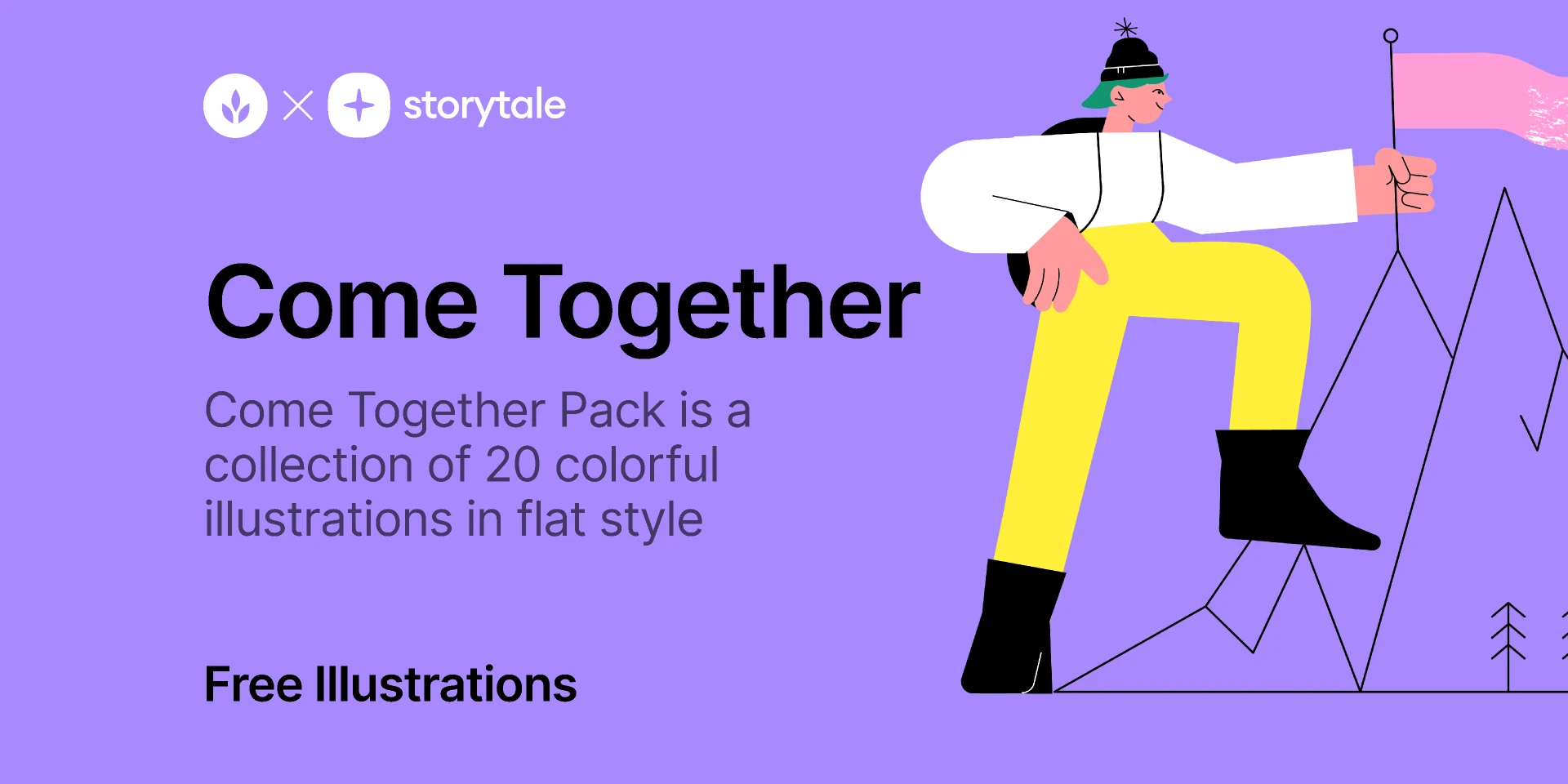 Come Together Illustrations for Figma and Adobe XD